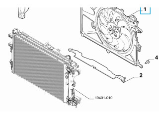 Электрический вентилятор радиаторов 52184170, 52109765   Jeep Renegade  