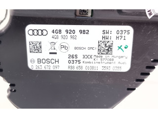 Панель приборов 4G8920982, 0263672097   Audi A6 S6 C7 4G       