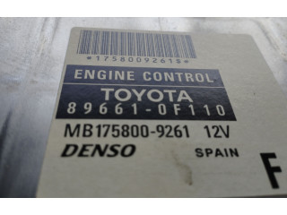 Блок управления двигателя 896610F091, 1758009431   Toyota Corolla Verso AR10
