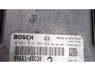 Блок управления двигателя 896610DC20, 0281015386   Toyota Yaris