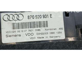 Панель приборов 8P0920931E, 110080297034 Audi A3 S3 8P