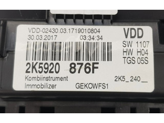 Přístrojová deska Volkswagen Caddy 2017 2K5920876F, 2K5920876F