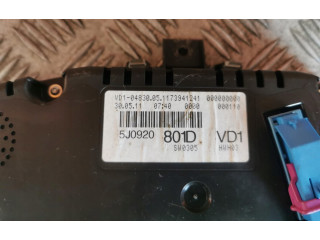 Панель приборов 5J0920801D Skoda Fabia Mk2 (5J)