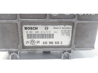 Блок управления двигателя 032906026D, 0261203314 Volkswagen Golf III