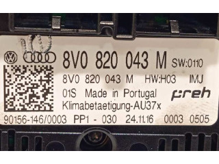 Блок управления климат-контролем 8V0820043M, 8V0820043MIMJ   Audi A3 S3 8V