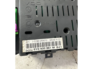 Панель приборов 6Y0920881M, 110080253 Skoda Fabia Mk1 (6Y)