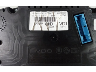 Панель приборов 5J0920811D, 5J0920811D   Skoda Fabia Mk2 (5J)       