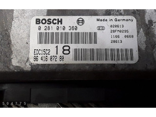 Řídící jednotka 9641607280, 0281010360   Citroen Berlingo 2002
