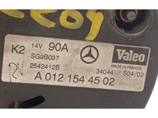 Генератор A0121544502, SG9B037   Mercedes-Benz A W168      