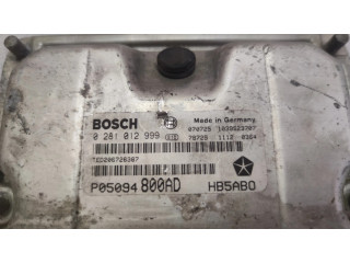 Блок управления двигателя P05094800AD, 0281012999 Chrysler Voyager