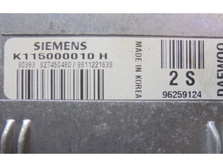 Блок управления двигателем Блок управления 96259124, 96259124   Chevrolet Matiz