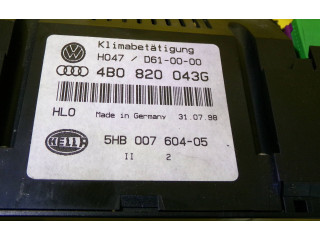 Блок управления климат-контролем 4B0820043G, 5HB007604-05   Audi A6 S6 C5 4B