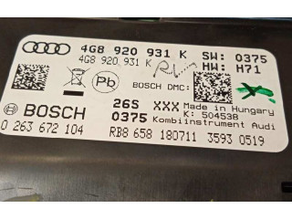 Панель приборов 4G8920931K, 0263672104 Audi A7 S7 4G