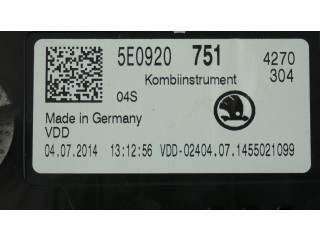 Панель приборов 5E0920751, A2C87374400 Skoda Octavia Mk3 (5E)