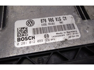 Блок управления двигателя 070906016CM, 0281012089 Volkswagen Phaeton