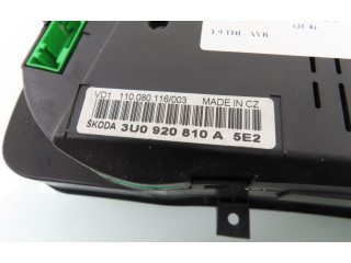 Панель приборов 3U0920810A, 3U0920810A Skoda Superb B5 (3U)