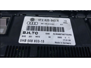 Блок управления климат-контролем 4F2820043H, 4F2820043H   Audi A6 S6 C6 4F
