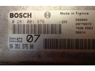 Блок управления двигателя 0281001976, 9635157580   Citroen Xsara