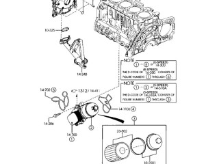 Масляный насос Y601,Y603,Y605,Y642 Y60114100C Mazda 3 I