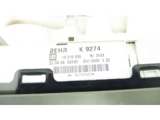 Блок управления климат-контролем 13215936, 13215936 Opel Meriva A