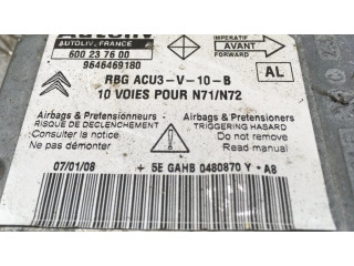 Блок подушек безопасности 600237600, 9646469180 Citroen Xsara