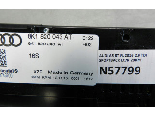 Блок управления климат-контролем 8K1820043T Audi A5 Sportback 8TA