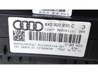 Přístrojová deska Audi A1 2012 8X0920930C, A2C30105500