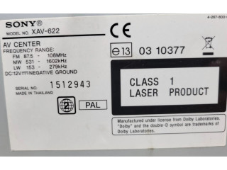 Дисплей    XAV622, E130310377   Mercedes-Benz S W140