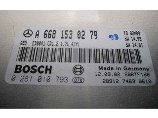 Блок управления двигателя A6681530279, 0281010793 Mercedes-Benz A W168