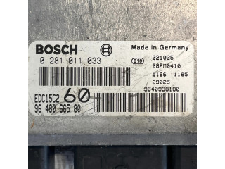 Блок управления двигателя 0281011033, 9640938180   Citroen C8