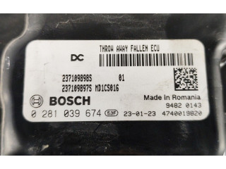 Блок управления двигателя 237109898S, 0281039674 Dacia Duster II