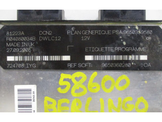 Блок управления двигателем Блок управления 9650359580   Citroen Berlingo