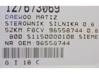 Блок управления двигателем Блок управления 96558744, 96558744   Chevrolet Matiz