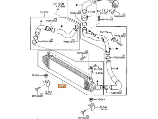 Интеркулер Y60113550B Mazda 3 I