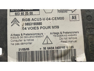 Блок подушек безопасности 603602500, 9653190880   Citroen Berlingo