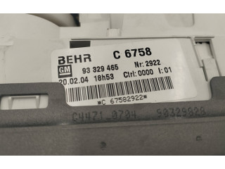 Блок управления климат-контролем 93329465, 90329828   Opel Meriva A