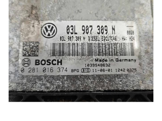 Блок управления двигателя 03L907309N, 0281016374   Volkswagen PASSAT B7