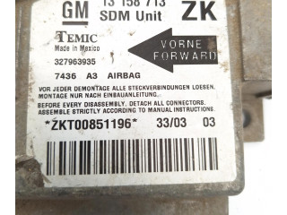 Блок подушек безопасности 13158713, 327963935   Opel Meriva A