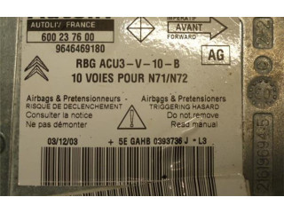 Блок подушек безопасности 9646469180, 600237600 Citroen Xsara