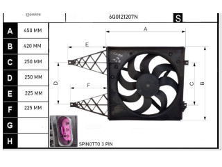 Вентилятор радиатора 6Q0121207N, 6Q0121207N Skoda Fabia Mk2 (5J)