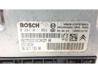 Блок управления двигателя 0281011863, 9661773380 Citroen C4 I