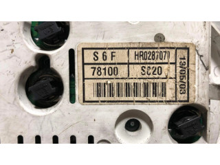 Přístrojová deska Honda Civic 1989 78100S820, HR0287070