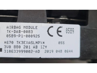 Подушка безопасности водителя 3V0880201AB, 20190480644 Skoda Superb B8 (3V)
