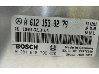 Řídící jednotka A6121533279, 0281010796 Mercedes-Benz ML W163 2002