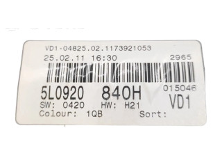 Панель приборов 5L0920840H, 1173921053 Skoda Yeti (5L)
