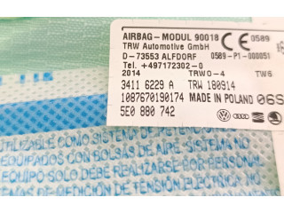 Боковая подушка безопасности 5E0880742, 34116229A Skoda Octavia Mk3 (5E)