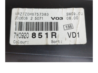 Přístrojová deska Volkswagen Transporter - Caravelle T5 2008 7H0920851R