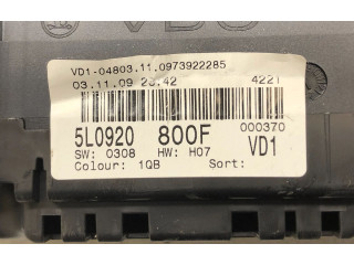 Панель приборов 5L0920800F, 5L0920800F Skoda Yeti (5L)