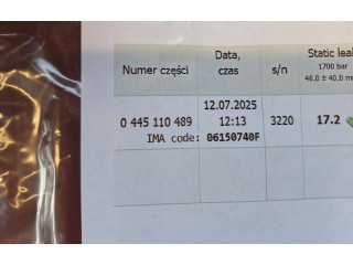 Vstřikovač 0445110489, 06150740F Ford Turneo Courier XUCD