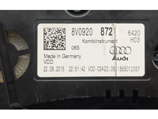 Панель приборов 8V0920872, 8V0920872   Audi A3 S3 8V       